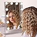 COOLJEEN Makeup Mirror Vanity Mirror with Lights - 12 Led Bulbs Lighted Hollywood Mirror, 10X Magnification,3 Color Modes, Touch Control, Women Gift (White)