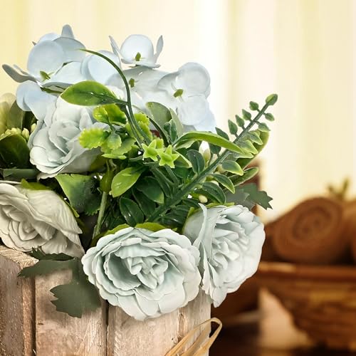 Image of Cortina Wooden Pot Maria Potted Plant | Home Decor Items for Living Room Balcony Kitchen Bedroom Office Table Top Decoration - White, 20X10 CM