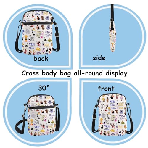 Image of TSOTMO Cartoon Movie Merchandise Emperor Movie Crossbody Bag for Movie Fans Poison Zipper Pouch (K Cross)