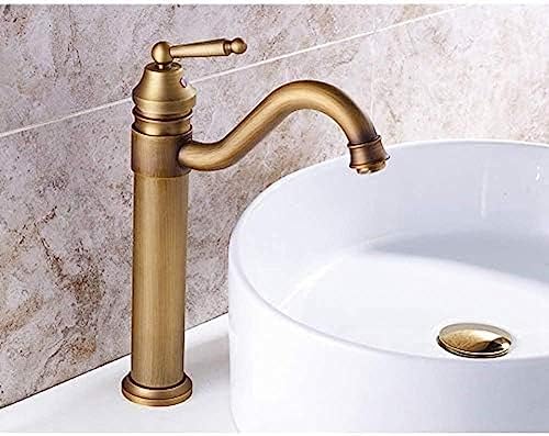 Antique Copper Kitchen Faucet - Swivel Mixer Tap for Hot & Cold Water - Elegant Bathroom Sink Faucet - Stylish Art Sink Tap for Home & Kitchen Decor