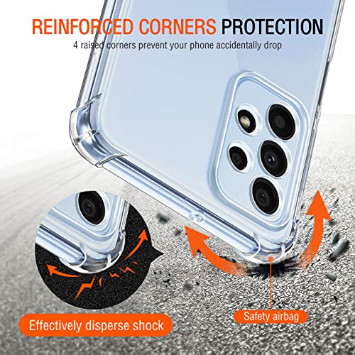 Image of Lustree Back Cover Transparent Case Compatible with Samsung Galaxy A23 | Clear + TPU Case with 4 Corner Air Cushion Protection & Camera Protection | Slim& Stylus Cover
