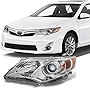 AKKON - For Toyota Camry L | LE | XLE | Hybrid Chrome Clear Projector Headlight Driver Left Side Replacement