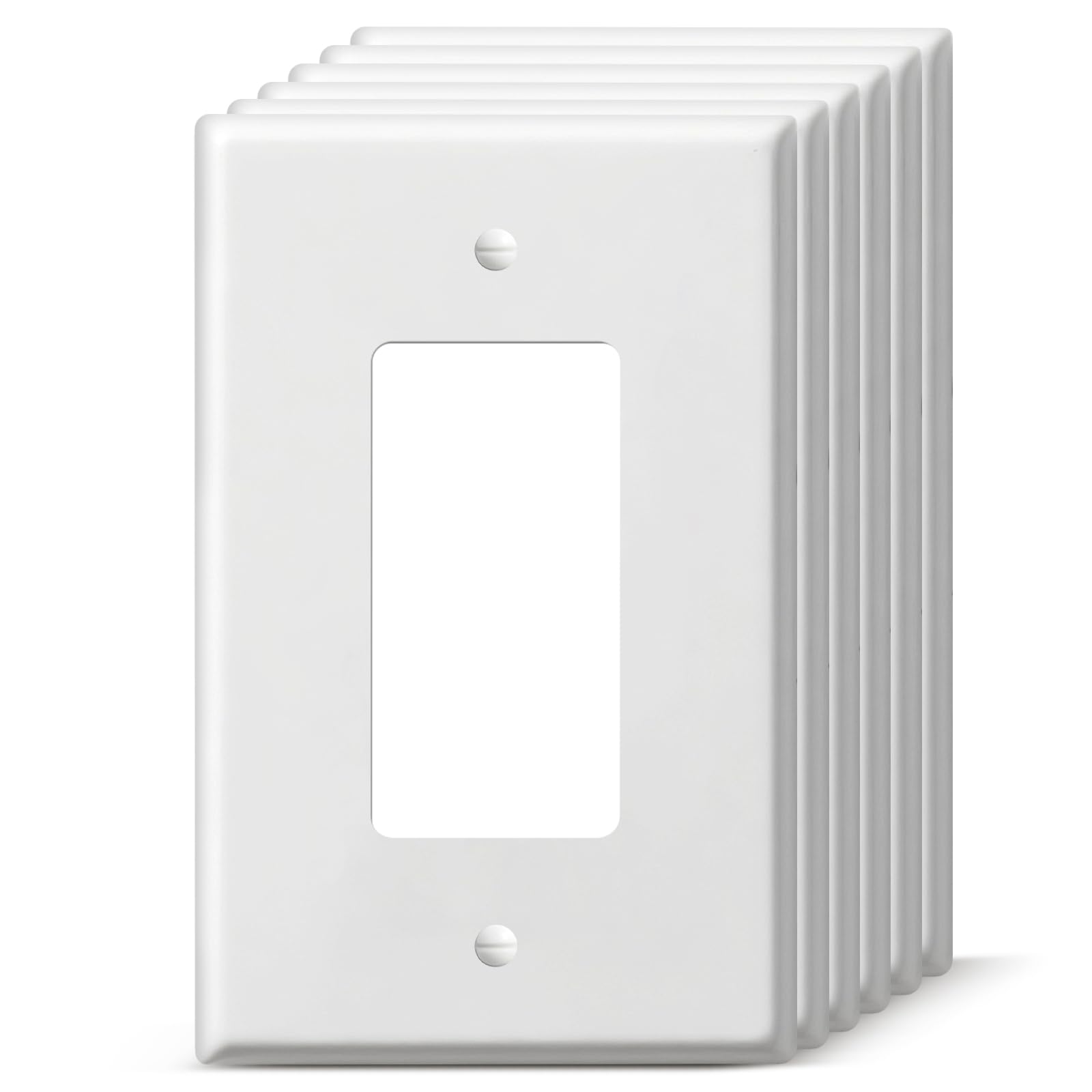 Plaques d'interrupteur blanches à 1 bande 8,9x14 cm contre trous de cloison cassés