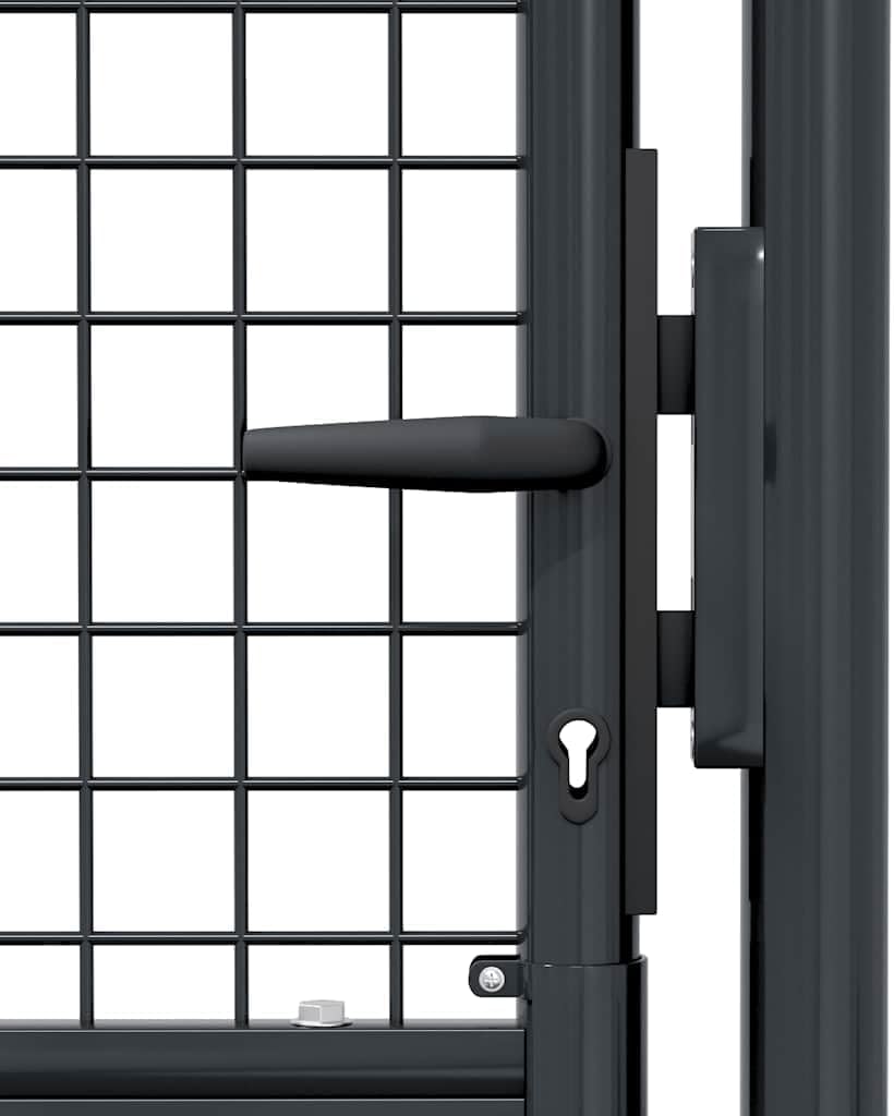 vidaXL Mesh Garden Gate Galvanised Steel 39.4" x 49.2" Grey