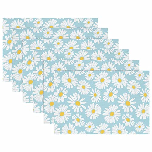 Sets de table résistant à la chaleur tissu Oxford lavable fleurs