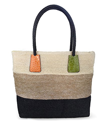 Bolso Tote de tejido sintético con patrón de cocodrilo miniatura 2