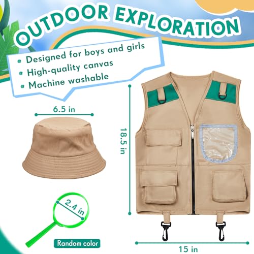 Image of Ramede Kids Safari Explorer Vest and Hat Explorer Costume