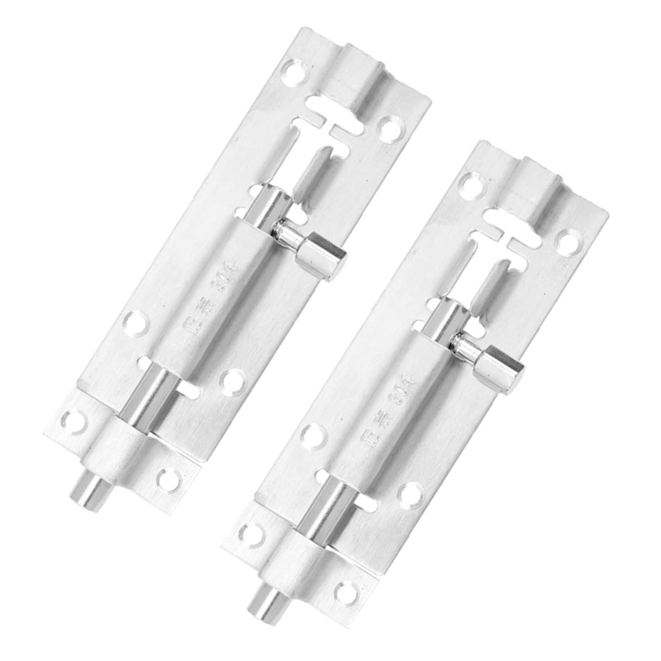 Set 2 Serrature E Chiavistelli Con Lucchetti E Chiavi - In Acciaio Inox 304, Dimensioni 12,7 Cm, Per Porte, Finestre, Armadi, Cancelletti, Gabbie Animali