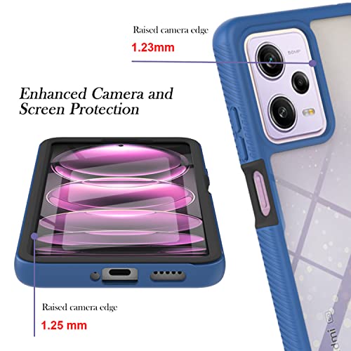 Happygor Capinha Capa para Xiaomi Poco X5 Pro 5G com Protetor de Tela, Resistente Transparente Capa