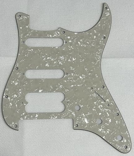 For Fit Fender Player Stratocaster Floyd Rose HSS Style Guitar Pickguard (4 Ply Ivory White Pearl)