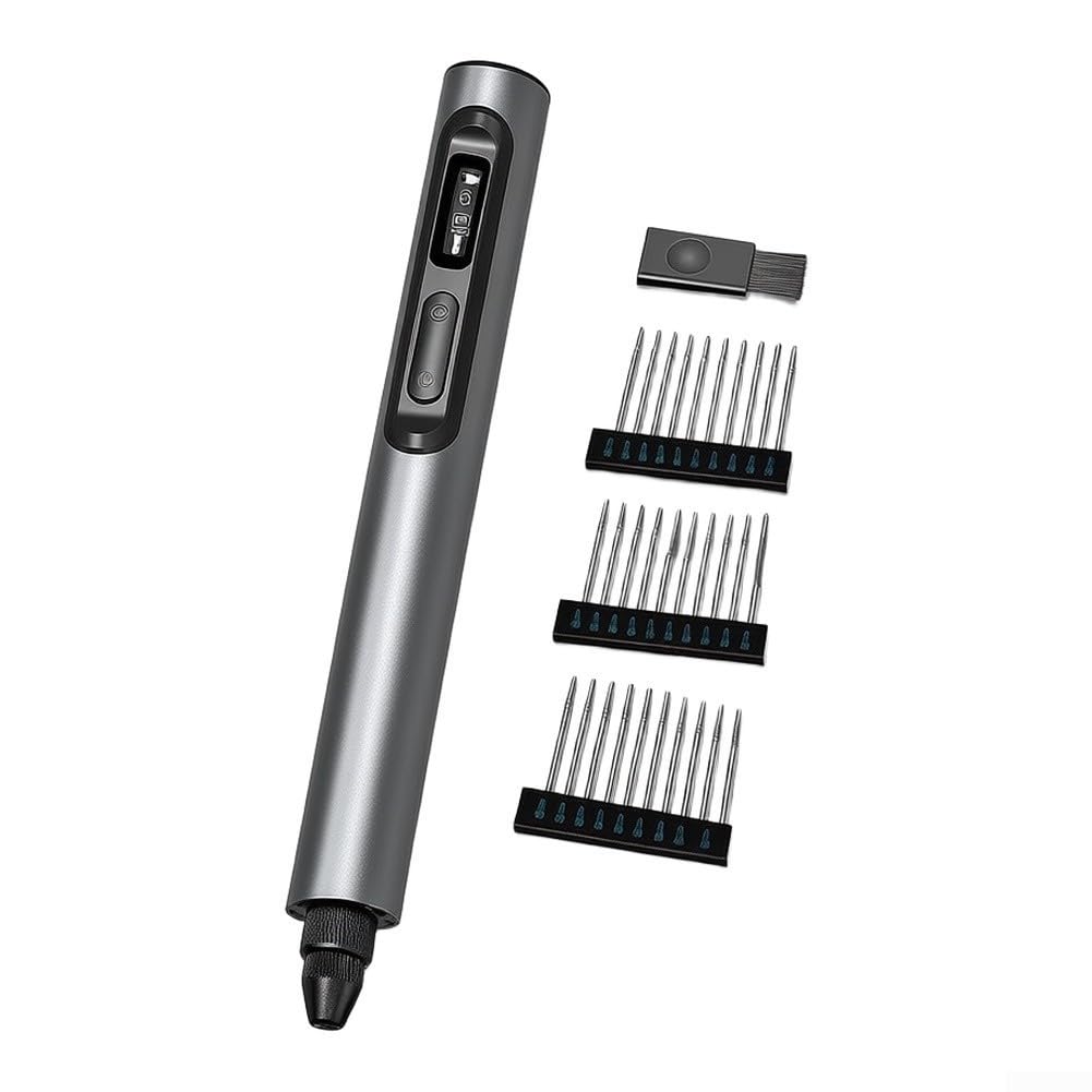 Niceminiwall de Gravure Rechargeable, LED, 30 Embouts pour Métal pour Bois