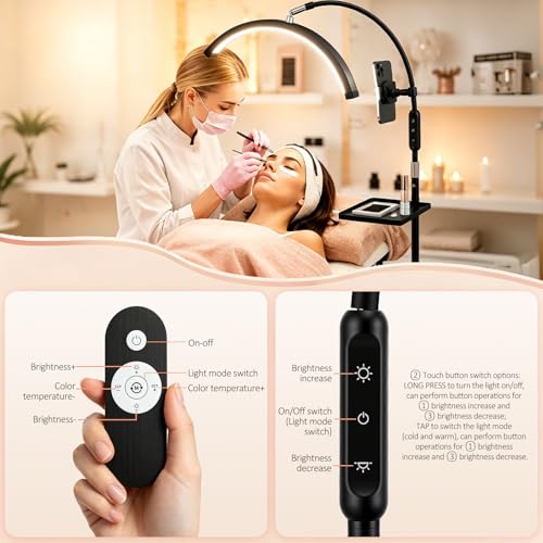 Lámpara LED de pestañas media luna plegable ajustable 3