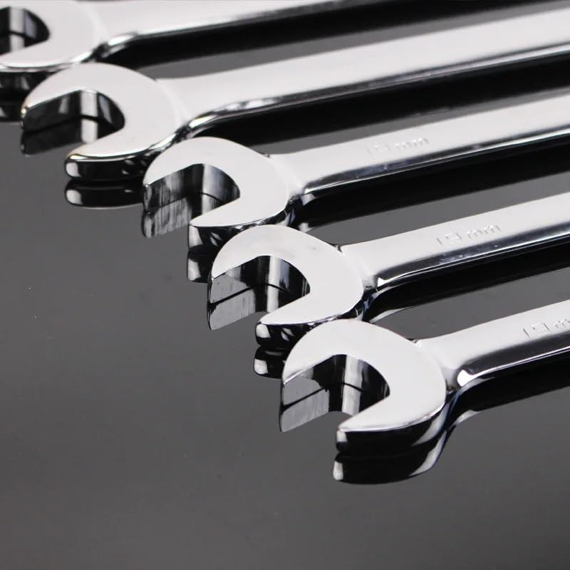 Zestaw kluczy z grzechotką, 12-częściowy, 6–32 mm, klucz oczkowy dla mechaników, wytrzymałe narzędzie do naprawy i konserwacji samochodów