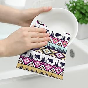 Farmhouse Dish Towels for Kitchen Drying, Vintage Country Cabin Kitchen Towels Set of 2,Absorbent Hand Towels Tea Towels for Bathroom Baking Cooking Mountain Gifts Farmhouse Dish Towels for Kitchen Drying Vintage Country Cabin Kitchen Towels Set of 2Absorbent Hand Towels Tea Towels for Bathroom Baking Cooking Mountain Gifts