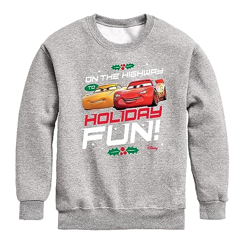 Disney Cars - Christmas - On The Highway to Holiday Fun - Toddler & Youth Crewneck Fleece Sweatshirt