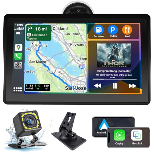 2023 Newest Wireless Apple CarPlay&Android Auto, 7In Touchscreen