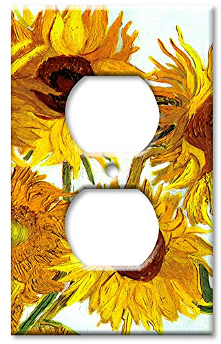Art Plates - Van Gogh: Sunflowers Outlet Cover Switch Plate - Single Gang Outlet Cover - (Made in USA)