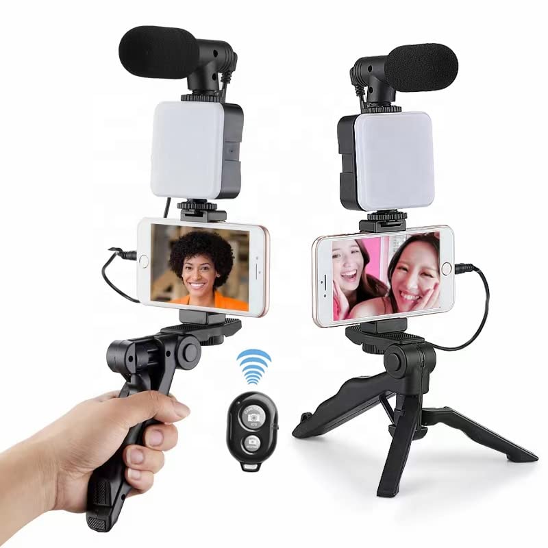 Amazon.com: Vlog Principiantes Smartphone Teléfono Video Kit AY-49 Luz LED  Micrófono Trípode Gimbal de Mano Trípode para YouTube Vlogging : Celulares  y Accesorios