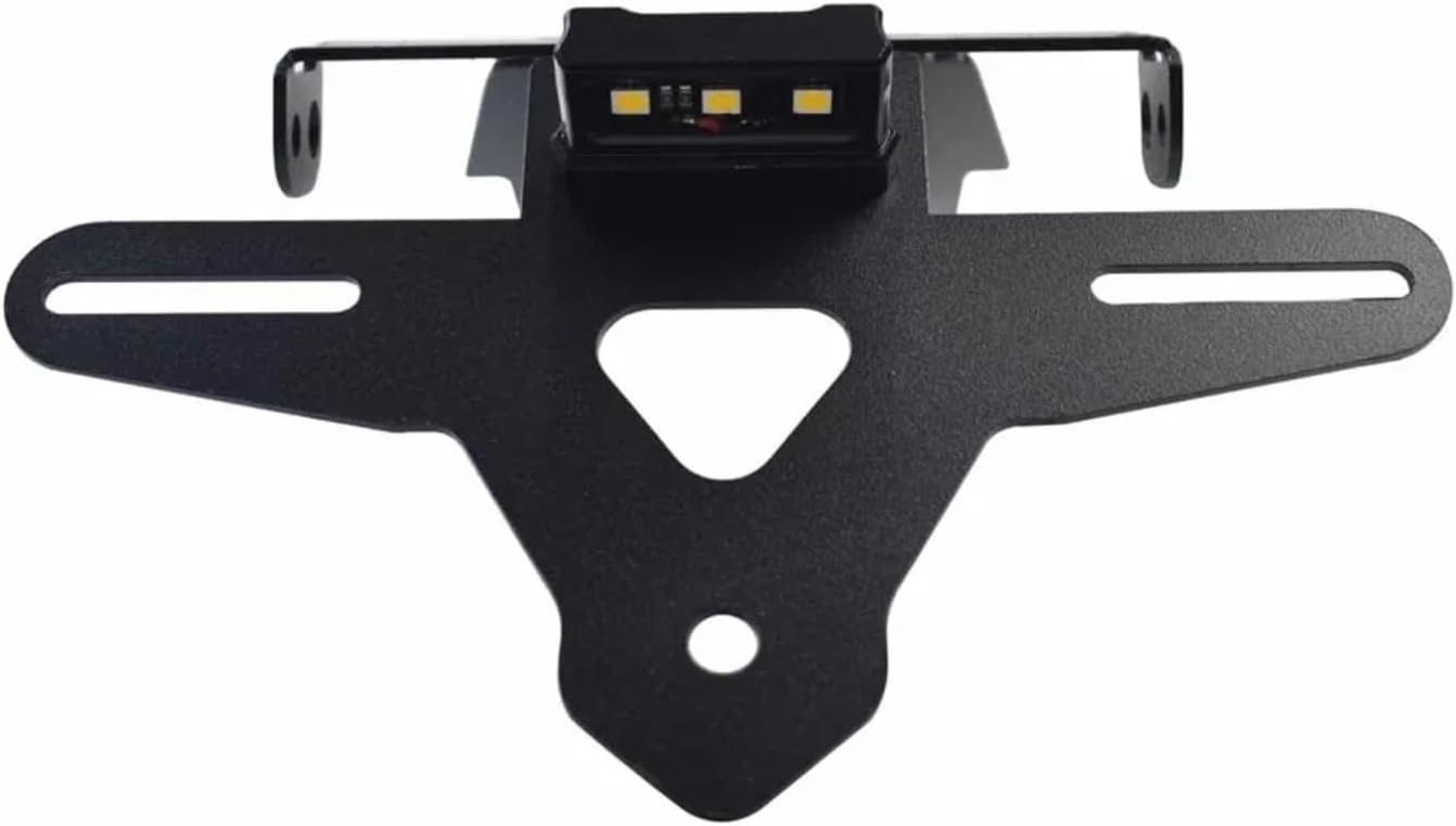 License Plate Holder Tail Tidy, Fender Eliminator Kits for Suzuki GSX-S 750 2017-2023, 950 2021-2023, 1000 1000F 2015-2023, Aluminum License Plate Mount with LED Lights (Black)