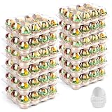 LotFancy (12 Count x 12 Sets) Cupcake Containers with 144 Liners, Thick Plastic Cupcake Boxes Holders, BPA Free, Disposable Cupcake Carrier with Detachable Tall Dome Lid