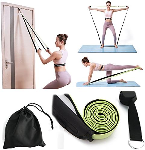 Resistance Band + Door Anchor, Workout Pull UP Stretching Loops, Mobility Powerlifting Pilates Yoga Stretchers, Legs Glutes Fitness Exercise Physical Therapy Door Straps, for Home Gym Training