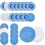 srinea Car Polisher Pad Bonnet Set 20 Packs (5 & 6 Inches), Including 16 Packs Microfiber Car Polishing Bonnet and 4 Packs Waxing Bonnet for Most Car Polishers