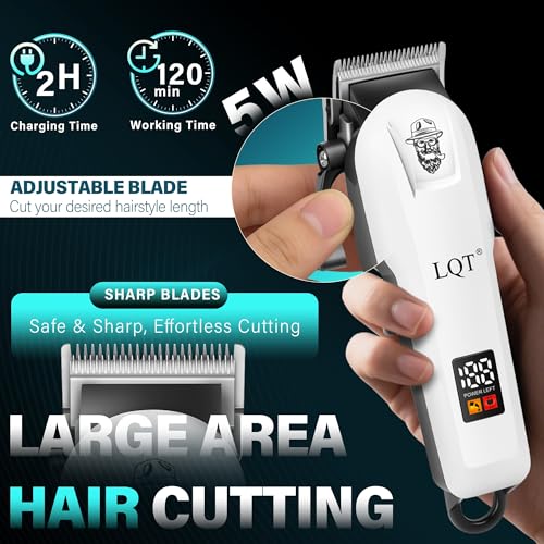 Image of Hair Clippers for Men Rechargeable Cordless Beard Trimmer & Electric Shaver, Hair Cutting Kit with LCD Display Gift for Dad, Husband, Men