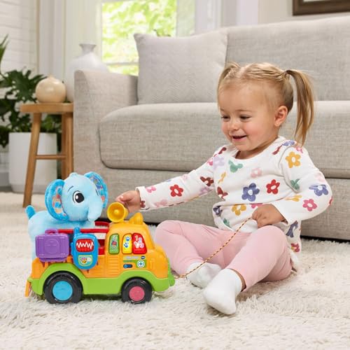 VTech Learn and Rescue Elephant Truck Pull Toy with Plush Elephant - image 4