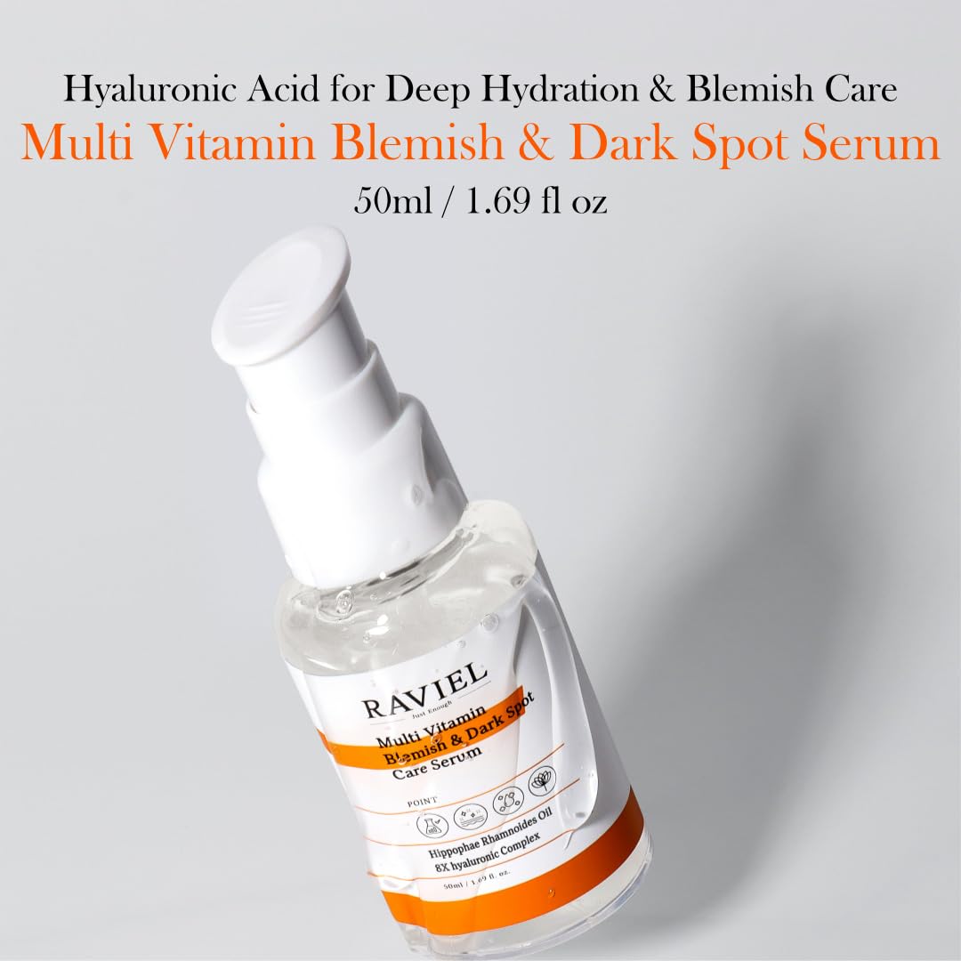 RAVIEL Multi Vitamin Dark Spot & Blemish Care Face Brightening Serum for All Skin Types Dry, Sensitive, Dark Spot Remover - Image 2