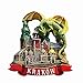 Grüner Drache von Krakau Polen 3D-Kühlschrankmagnet, Reise-Souvenir, Geschenk, Heim- und Küchendekoration, magnetischer Aufkleber Krakau Polen Kühlschrankmagnet-Kollektion