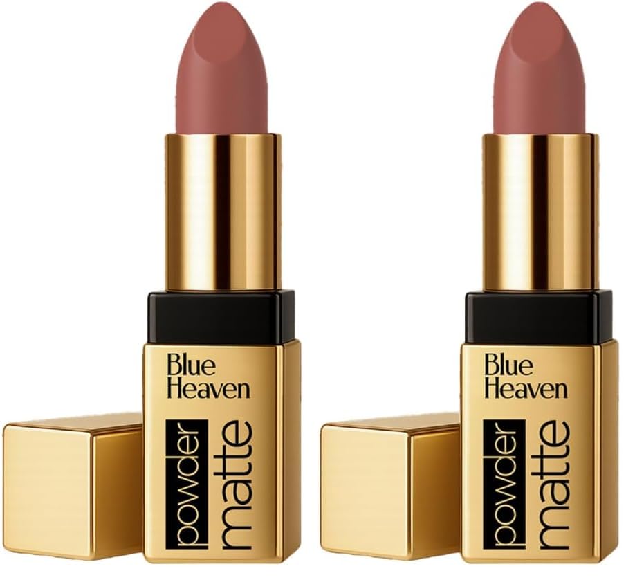 Image of Blue Heaven Powder Matte Lipstick Woody Flush (Pack of 2)
