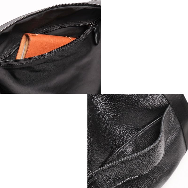 Leather Travel Bag for Men Suitable for Short Business Trips Single Shoulder Cross Body