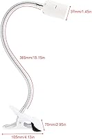 Vista 2 de RTNLIT Soporte de lámpara de escritorio con clip E26/E27, accesorio de lámpara de abrazadera con interruptor de encendido/apagado, enchufe