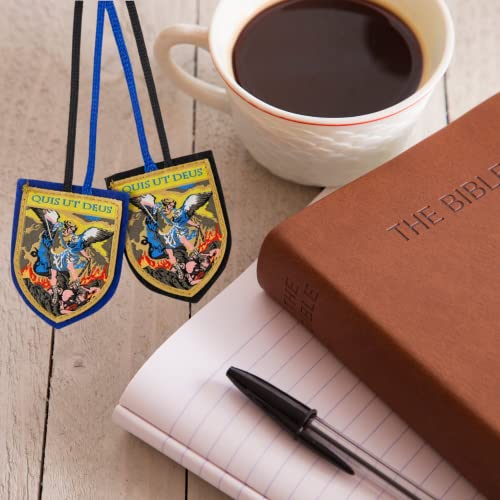 Catholic Scapular of Saint Michael, Full Color Woven Prayer Necklace Religious Gift for Men or Women3