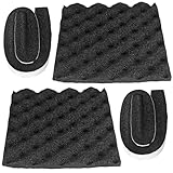 MSLANE スピーカー背面吸音材(200mm 幅 x 20mm 厚さ x 200mm 長さ) 防音テープ (20mm 幅 x 25mm 厚さ x 600mm 長さ) 合計4枚セット デッドニング マイク置き 粘着付…