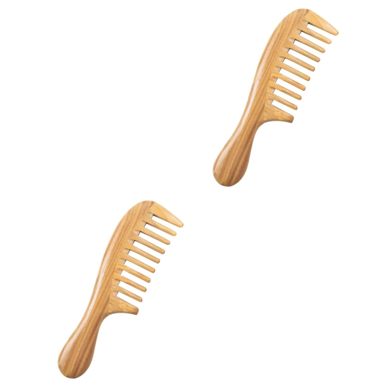 Beaupretty Lot De 2 Peignes De Coiffure En Bois Pour Cheveux - Brosse À Cheveux Statique Pour Le Coiffage Des Amis À La Maison