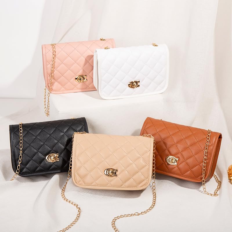 Small Quilted Crossbody Bags for Women Vintage Quilted Flap Bag Trendy Designer Mini Shoulder Bag Phone Purse with Chain2