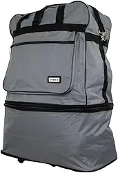 Yins, Sacola de viagem Expansível 3 Níveis Mala De Com 6 Rodinhas Grande Cor:Cinza;Tamanho:Único;Genero:Unissex