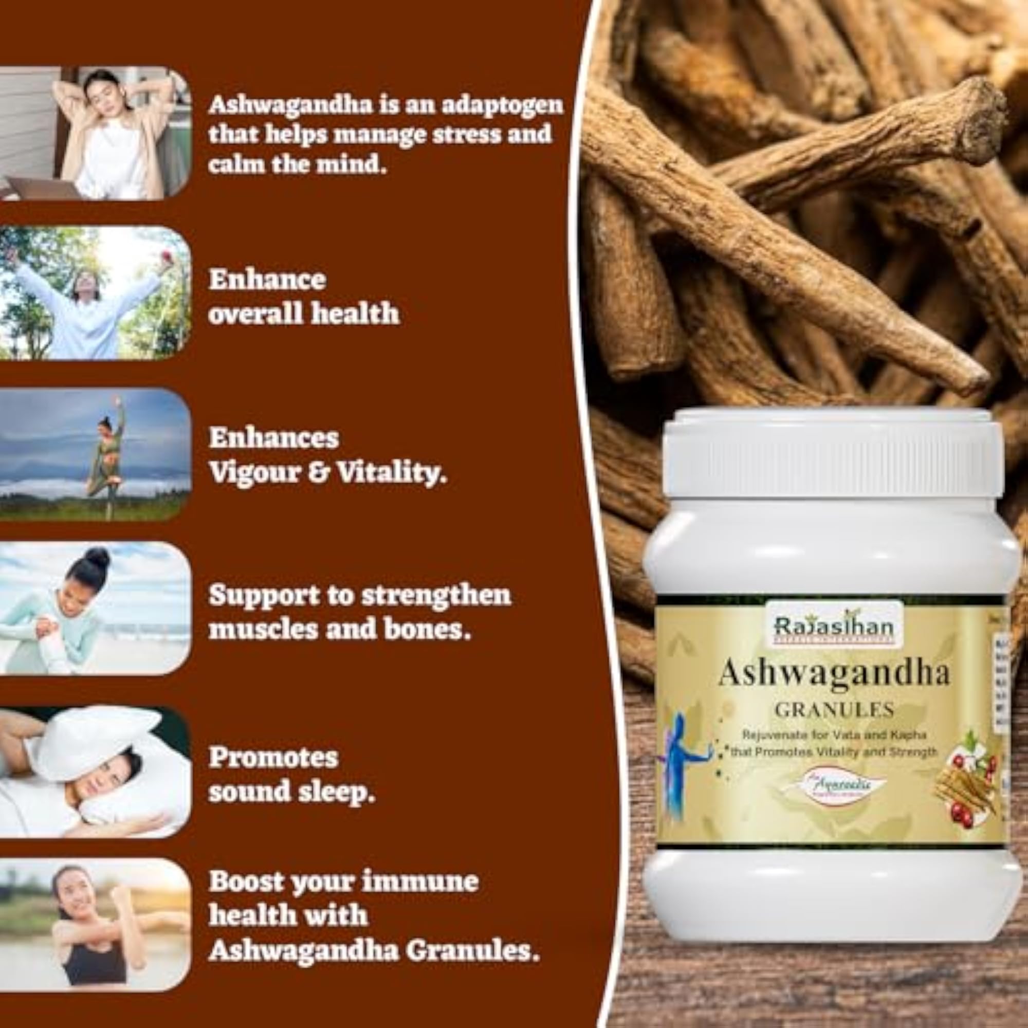 Ashwagandha Granules for Vitality & Strength, 120gm