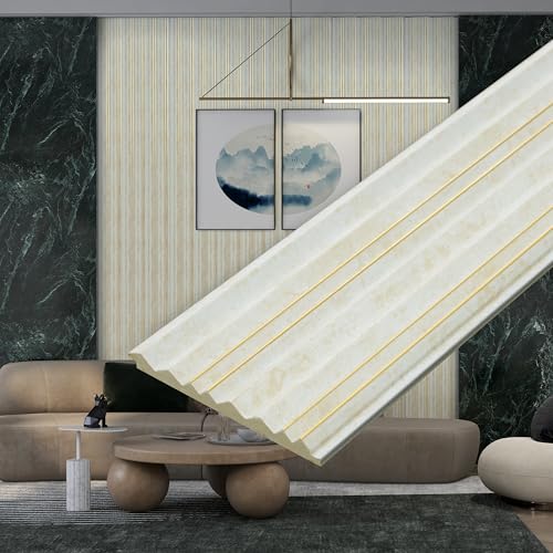 Image of Plantex Wall Panel /Charcoal Louver Panel for Wall with Size - 5 Inch x 8 Ft /Durable, Lightweight, and Stylish Panels for Office /Hotel /Ideal for Walls & Ceilings - Pack of 1 (5012 /162)