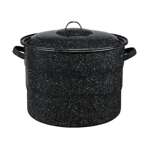 21.5 Quart Water Bath Canner with Rack, Enamel Canning Pot for Jam, Salsa, Pickles