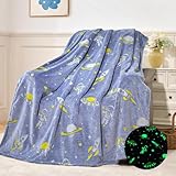 QSTEHEML Space Glow in The Dark Blanket,Galaxy Gifts Toys for Kids Boys Age 3-12 Years Old,Birthday, Decor for Child, Toddler, Teen and Grandkids Soft Throw 50"Γ60"