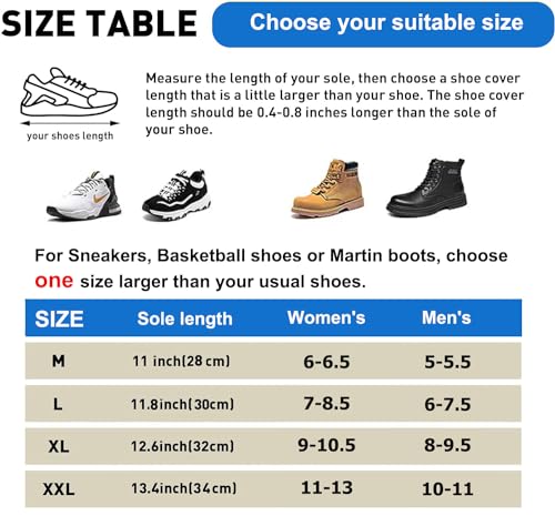 Image of Waterproof Shoe Covers for Rain, Outdoor Cycling Non-Slip Rain Boots Covers Foldable Reusable Overshoes with Reflector for Women & Men