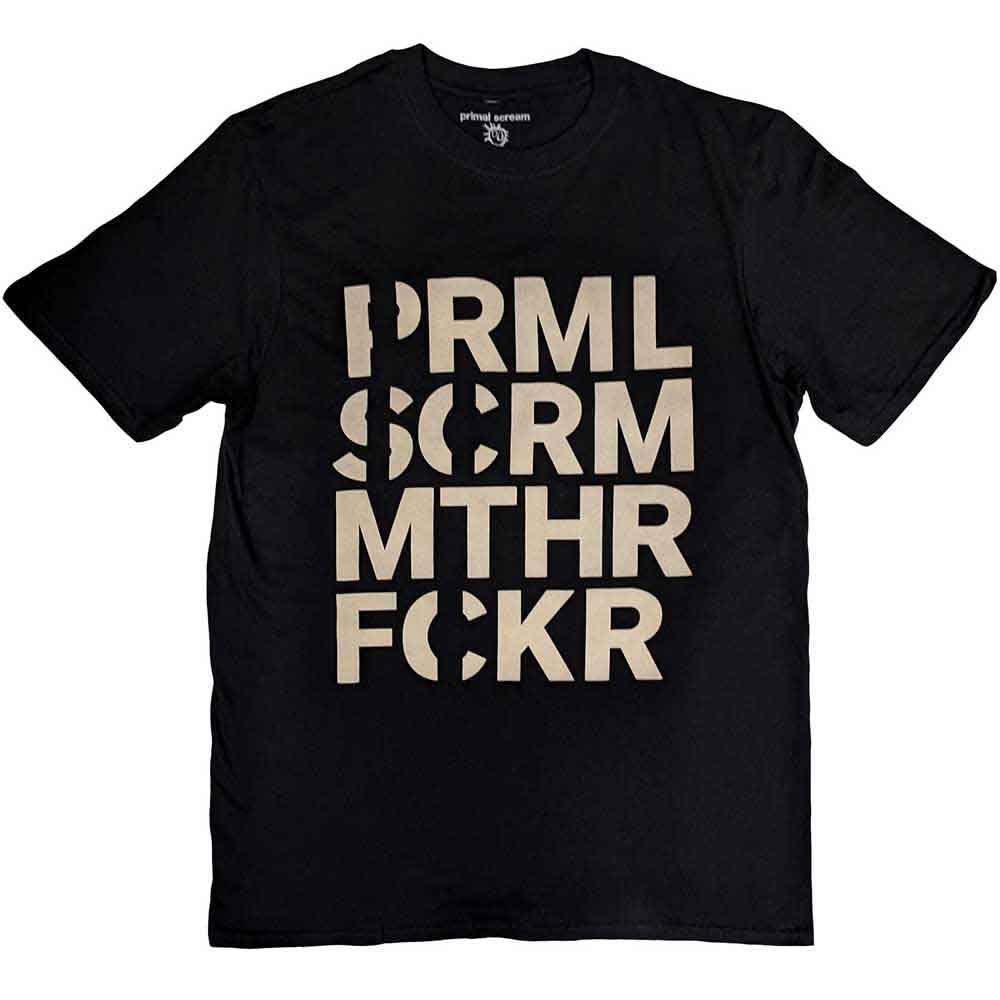 Rock Off Officially Licensed Products Men's Black Primal Scream Muthafucka Official Tee T-Shirt Unisex (Large)