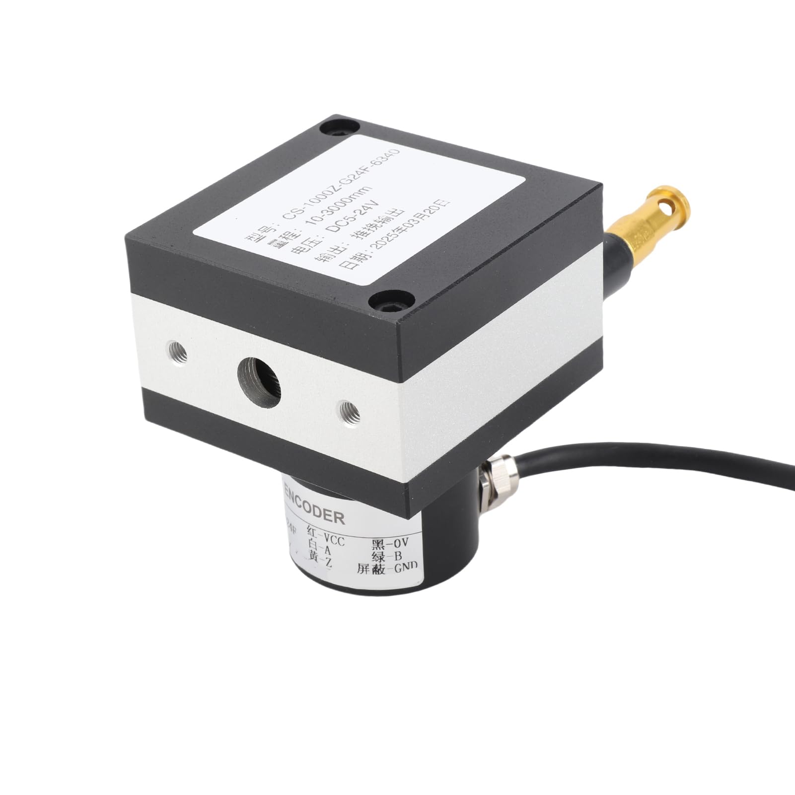 Codador de Cable de Dibujo 38 Mm para una Medición Lineal Precisa en Cilindros y Máquinas Prueba | Codificador Cable Incremental DC 8-24V