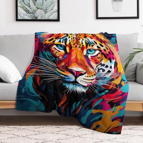 Couverture en flannel tigre pour soirées cocooning au salon - 3