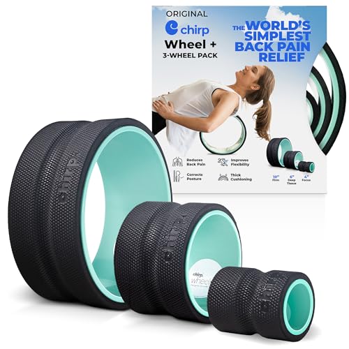 Chirp Wheel Foam Roller - Targeted Back Foam Roller for Back Pain Relief, Deep Tissue Muscle...