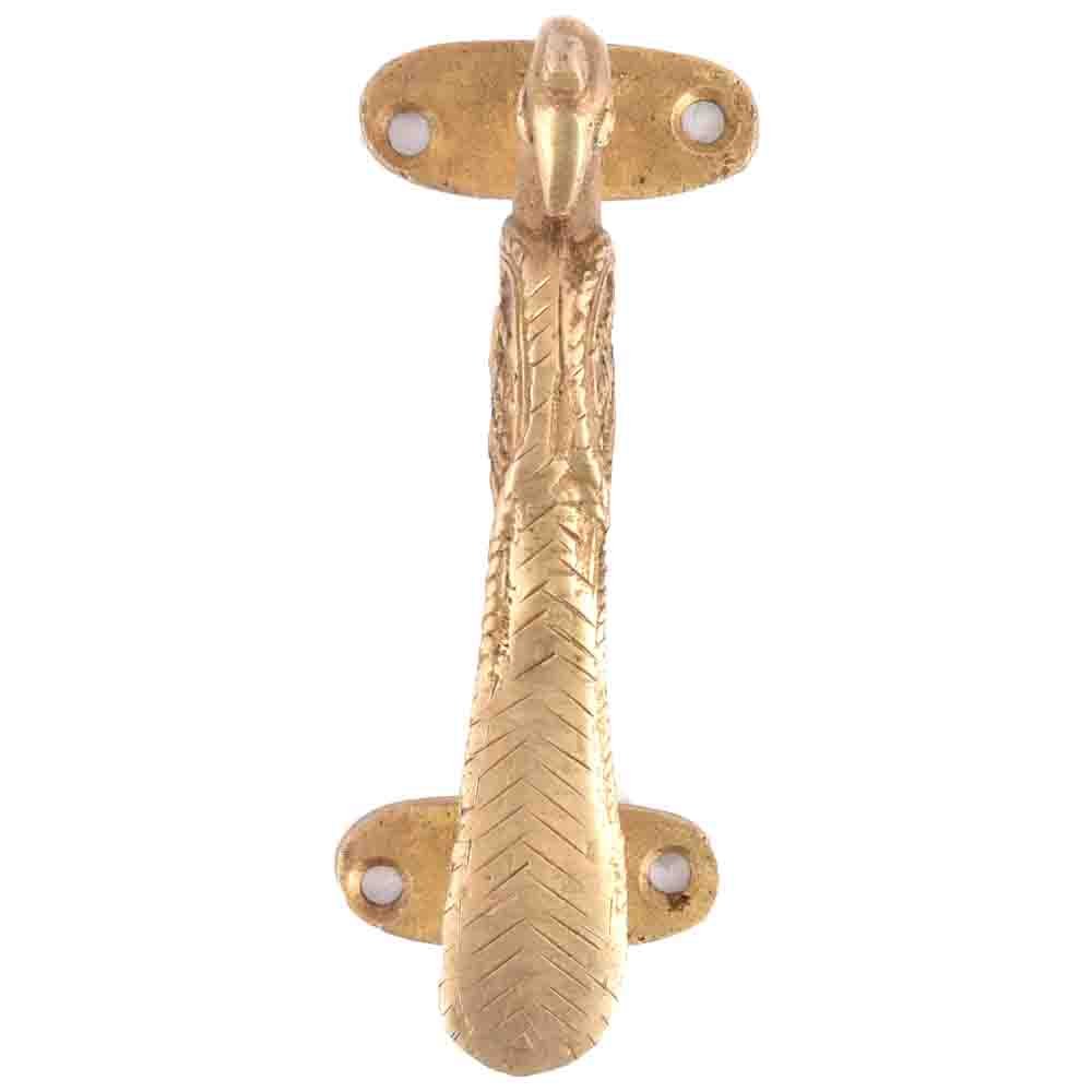 Indian-Shelf Modern Door Handle - Brass Handle for Drawer - Gold Wardrobe Pulls -1 Pair - 16 cm
