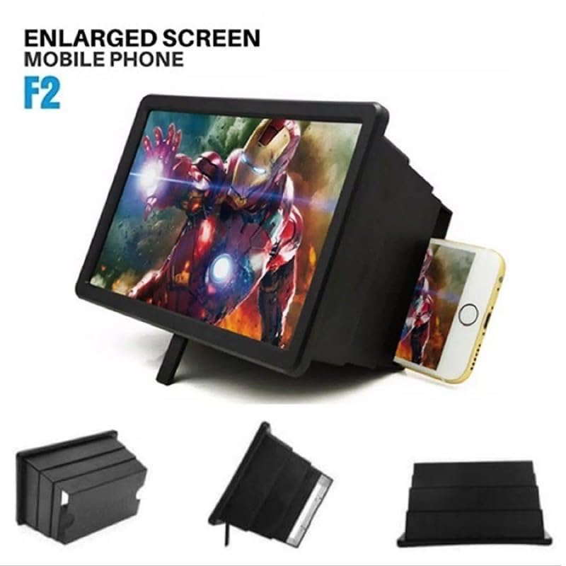 Image of Mavo Enterprise Mobile Phone Screen Magnifier 3D HD | Foldable Smartphone Screen Enlarger with Stand | Anti-Glare Magnifying Glass | Universal for Android & iPhone | Video, Movie & Gaming Viewer