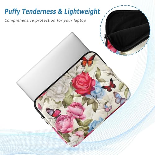 Funda para Laptop 13-14 Pulgadas Floral Roses Butterfly miniatura 5